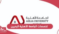 تخصصات الجامعة الأهلية البحرين 2024